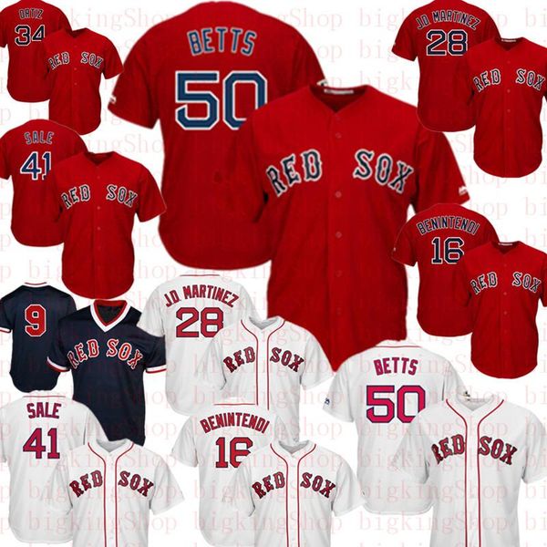 

Boston 50 Mookie Betts Red Sox Jersey Andrew Benintendi 34 David Ortiz 9 Ted Williams JD Martinez Dustin Pedroia Jerseys 2020