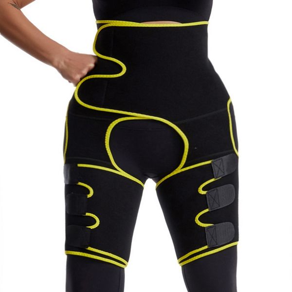 

neoprene sweat body shaper legs shaper slimming control fat shapewear women's support belt legs slimmer belt loss weight, Black;gray