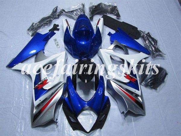 

new abs motorcycle full fairings set fit for suzuki gsx-r1000 k7 2007 2008 07 08 bodywork set blue white bright