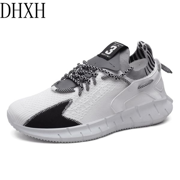 

men's shoes summer 2020 new mesh men's sports and leisure shoes wild flying woven running tide breathable mesh, Black