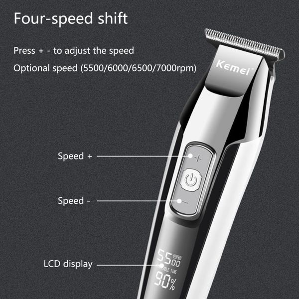 

kemei km-5027 hair clippers for men hair beard trimmer rechargeable barber hair grooming kit with 3 guide combs newclipper xopkm