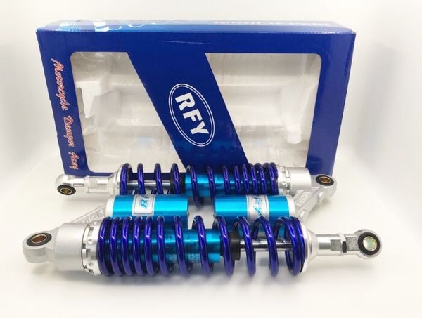 

new 350mm 360mm 8mm spring absorber motorcycle air impact device for cb750 blue