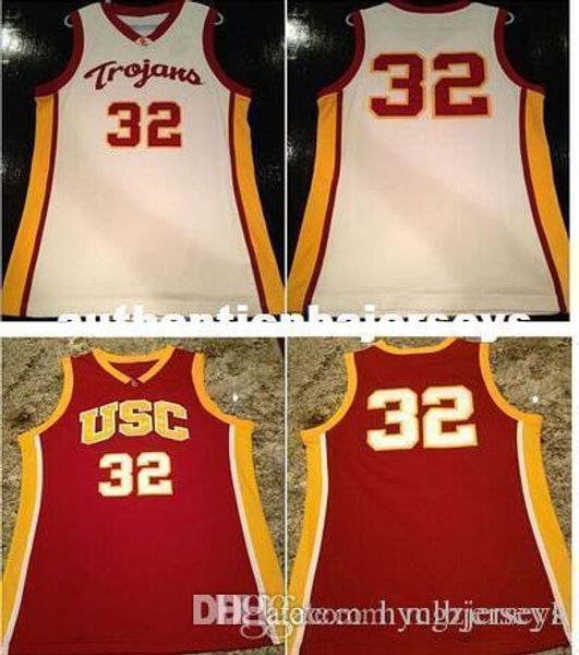 

men's # 32 oj mayo jersey university southern california jersey stitched embroidery jerseys, Black;blue