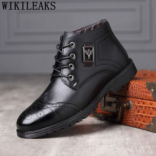 

brogues men shoes oxford shoes for men zapatos de hombre de vestir formal erkek ayakkabi heren schoenen zapatos hombre, Black