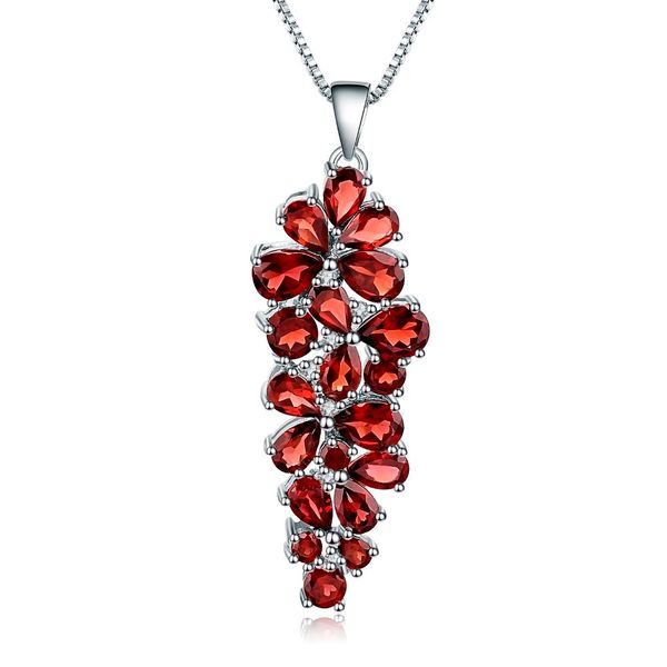 

gem's ballet 10.56ct natural red garnet gemstone vintage pendant 925 sterling silver mother's necklaces & pendants fine jewelry