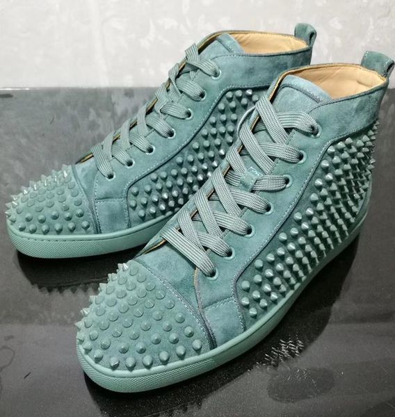 

New Men Women Luxury Designer sneakers brand red bottom men women shoes genuine leather white spiked toe flats Party Dress Shoes Casual Shoe