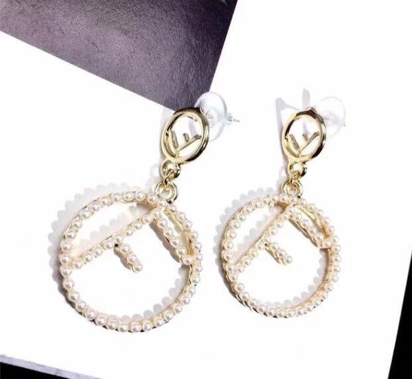 

wholesale brand designer double letters earrings ear studs gold silver tone earring for women men wedding party jewelry gift 6632, Golden;silver