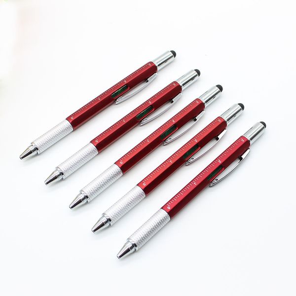 

novel multifunctional screwdriver ballpoint pen touch screen metal gift tool school office supplie stationery pen, Blue;orange