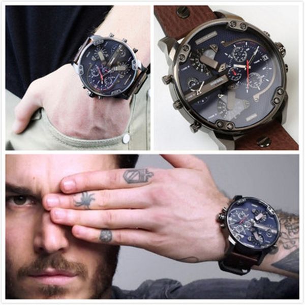 

luxury sport military montres mens new original reloj big dial display diesels watches dz watch dz7331 dz7332 dz7315 dz4281 dz4290 dz7314, Slivery;brown