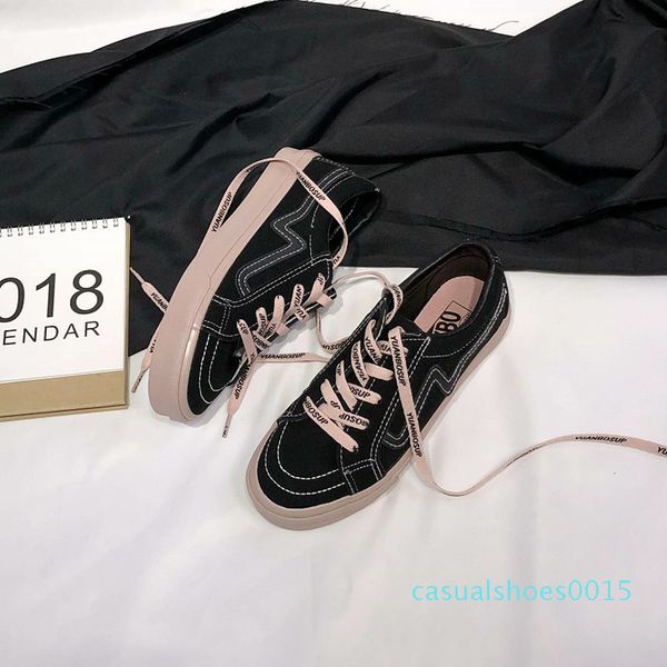 

spring canvas shoes women's low-cut cloth breathable flat-bottom casual white shoes korean version of the small black shoes c15