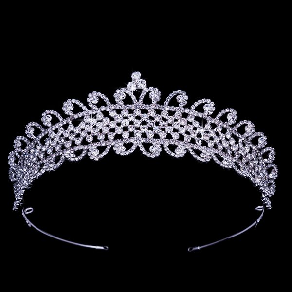 

crown hadiyana corona princesa elegant charms hair jewelry for women wedding or party zirconia bc3579 accesorios para el cabello, Golden;white