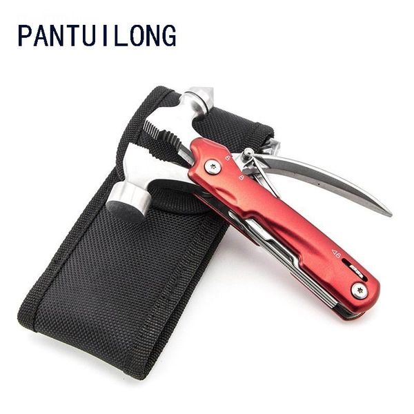

multitool safety hammer outdoor survival pliers pocket knife folding tool cutter serrated jaw hand combination multi functional