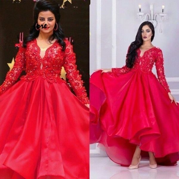 

2020 elegant plus size arabic african red prom dresses muslim evening gowns long formal party dress, Black