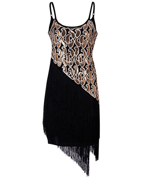 

Night Club Style Womens Summer Designer Party Dresses Tassel Sequins Female Clothing Fashion V Neck Casual Apparel