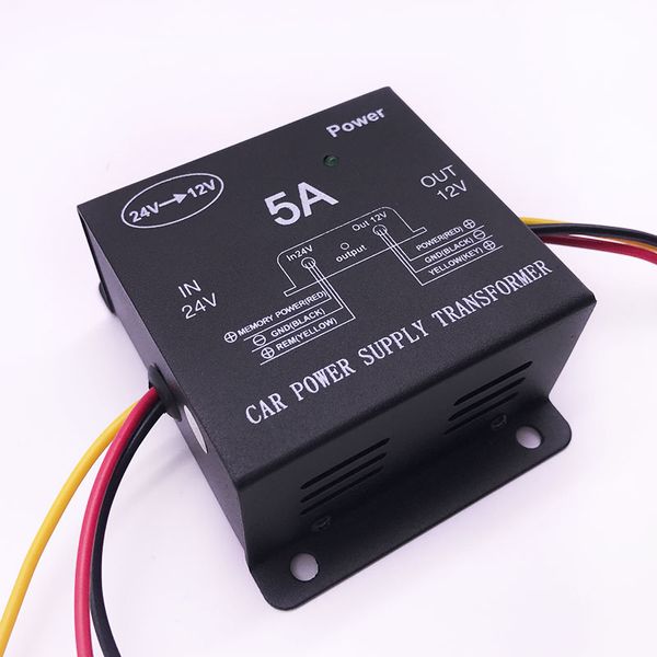 

car 5a 10a 15a 20a dc 24v to 12v efficient power supply transformer electric convertor car electronics accessorie