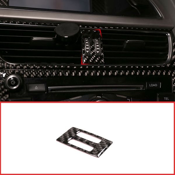 

real carbon fiber center air conditioning vent frame 3d sticker for a4l / a5 2009-2016 interior accessories
