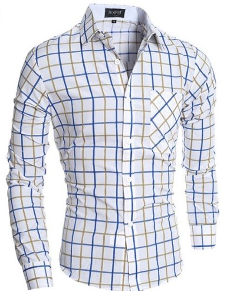 

камиза cuadros hombre марка рубашки платья mens клетчатую рубашку slim fit сорочка homme men shirt heren hemden камиза masculina xxl, White;black