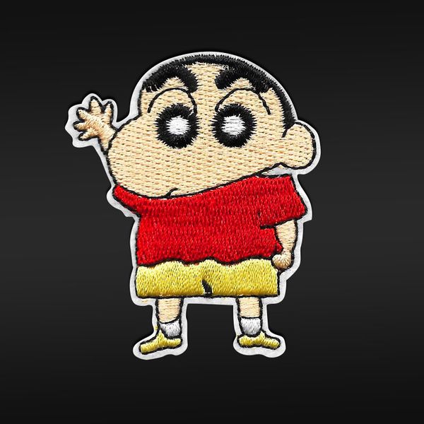 Crayon Shin-Chan İşlemeli Demir Giysi Yamalar Giyim Çocuklar için Karikatür Rozetleri Çıkartmalar Aplikler Giysi Toptan