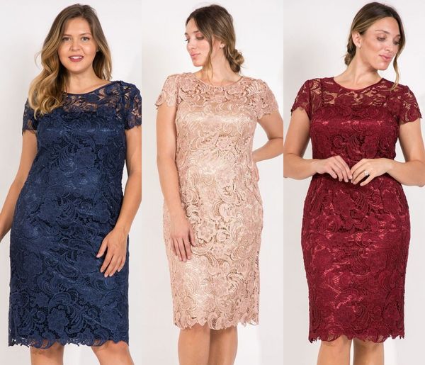 

burgundy plus size full lace mother of the bride dresses off long sleeves knee length two pieces mother formal party evening prom gown, Black;red
