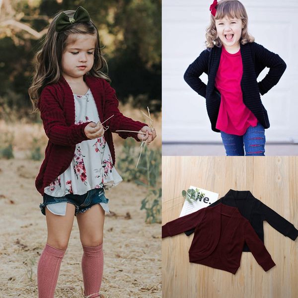 

toddler baby kid girls boys solid sweater knit warm coat cardigan jacket clothes, Blue;gray