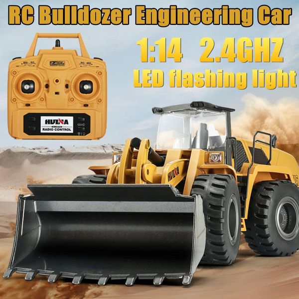 

2.4ghz 1:14 rc alloy steel model car electric remote control excavator bulldozer engineering vehicle kids toys