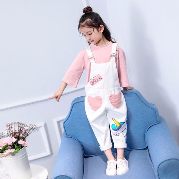 

2019 new baby girls clothing sets kids girls tracksuits bib pants suit jacket spring autumn clothes children casual set, White