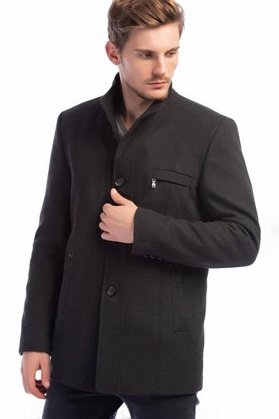

dewberry male anthracite coat-1020001p8359, Black;brown