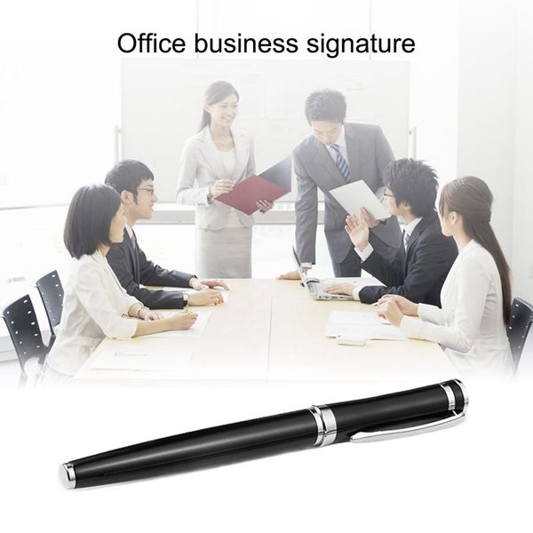 

new stainless steel ballpoint metal silvery twist ball point pen black ink fashion