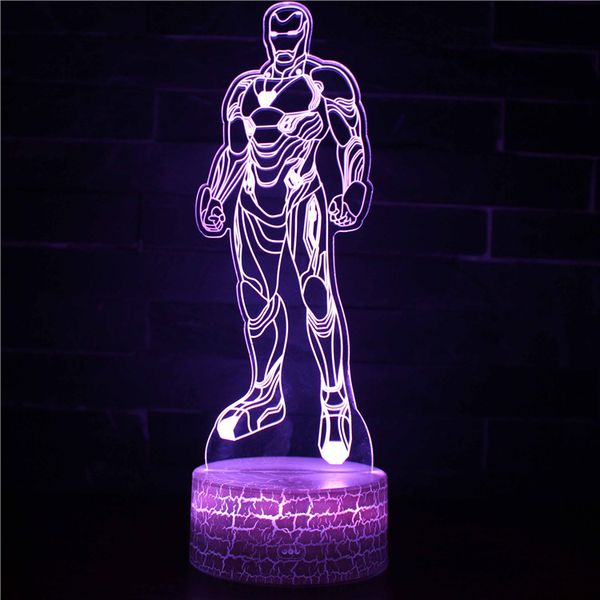 2019 The Marvel Hero Ironman 3d Led Night Light For Boys Birthday Gifts To Decor Bedroom Changing With Rmote Control Nightlight From Juliedeng 13 06