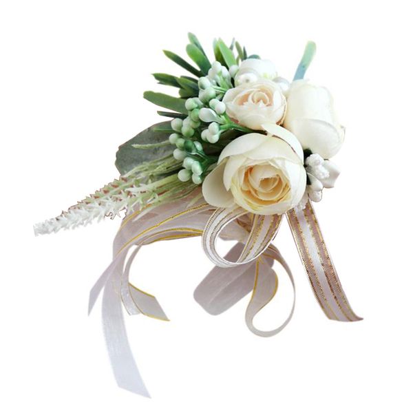 

shinning hand flower bride bridegroom wrist flower wedding party decor