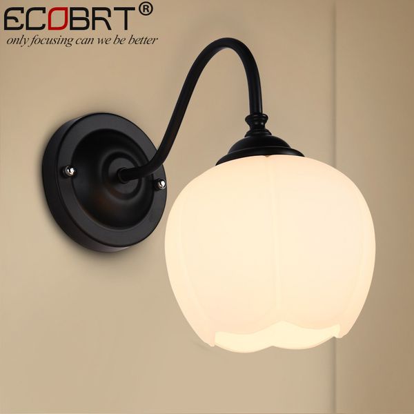 

ecobrt vintage glass ball wall lamps bedroom kitchen mirror light luminaria lamparas brief dining restaurant wall sconces