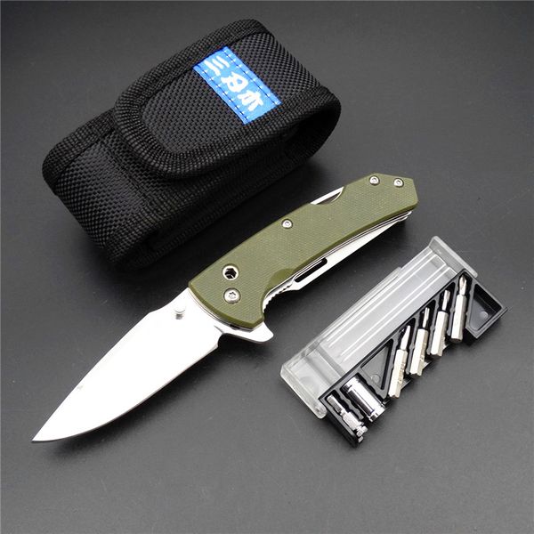 

sanrenmu 7106 открытый edc карманный нож с многофункциональность пилы инструмент belt cutter стекла breaker отвертки и оболочки нейлона