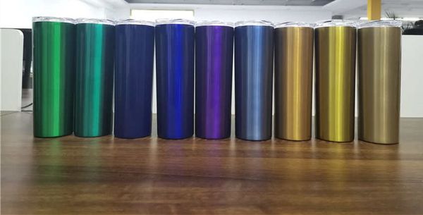 

20oz узкие массажеры без seam 27 цветов из нержавеющей стали coffe кружка с двойными стенками вакуумные бутылки воды изоляция steamless пить