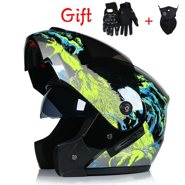 

motorcycle helmet flip helmet abs full face racing point approved double-face mirror full face