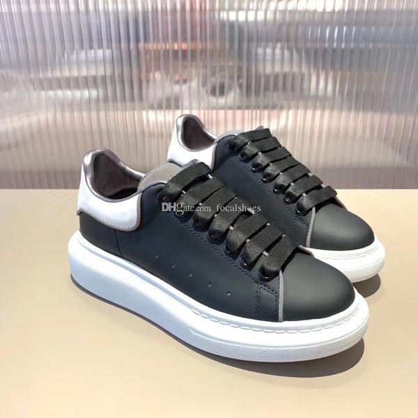 

black reflective platform sneaker men shoes women platform shoes luxury reflective oversized sneaker lace-up chaussures with dust bag