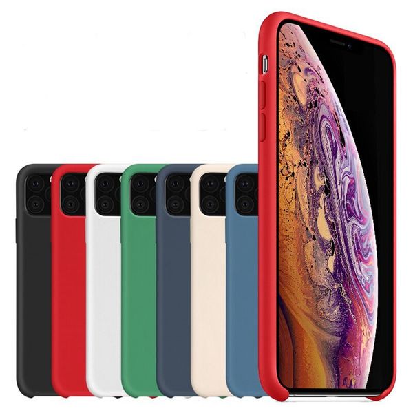 

Official cell phone cover ilicone mobile phone ca e for iphone 6 6 7 8 11 pro x xr x max with logo box