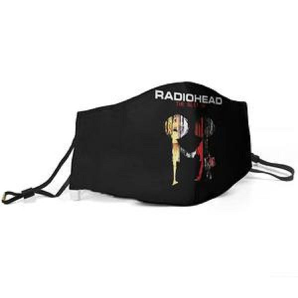 

women men face mask dust mask muffle radiohead the of printed with adjustable ear hook mask, Silver