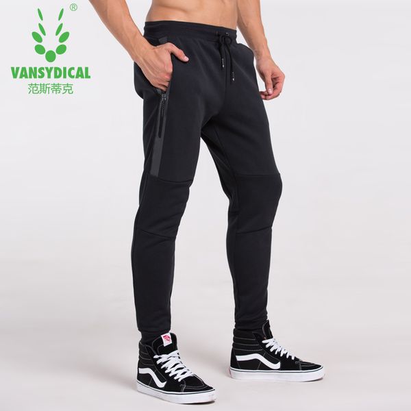 

2016 fall new brand sports men trousers knit cotton training running pants male, Black;blue