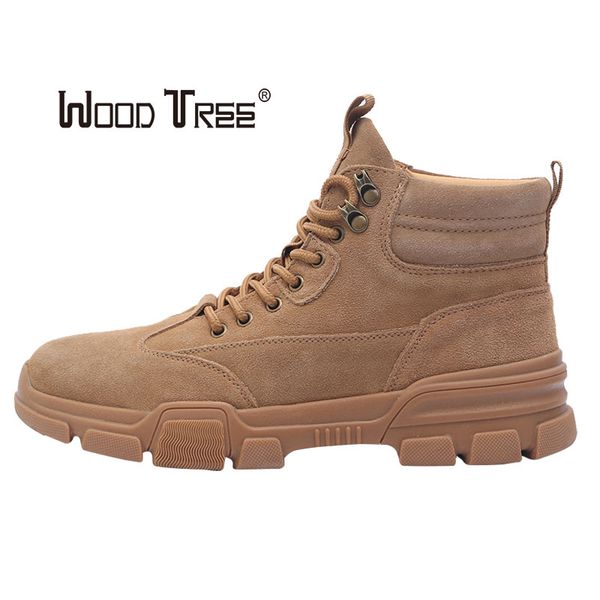 

full cowhide boots men england high-boots autumn men fashion 2019 locomotive shoes, Black