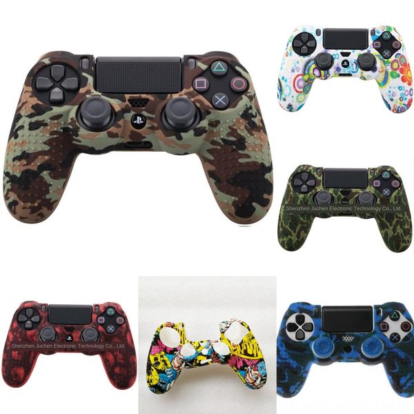 

59tq7 colorful silicone rubber gamepad controllerfedex handle case skin protection cover for ps4 soft emsshipping