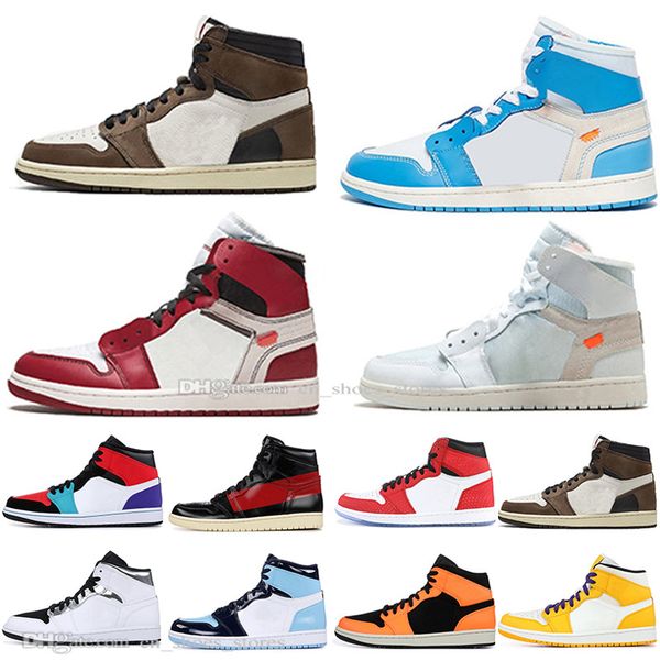 

1 og travis scotts basketball shoes mens women spiderman chicago couture homage to home white silver men sports designer sneakers