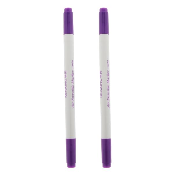 

2 pieces colors air erasable / water soluble pen auto disappearing pen for fabric fabric marker, Black