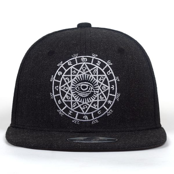 

2018 new fashion harajuku men womens casual snapbacks black grey eye embroidery cap hip hop hats baseball caps garros, Blue;gray