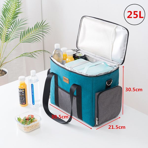 

designer-25l extra large insulated cooler bag thermal ice pack men's bag refrigerator for weekend picnic beer storage container new