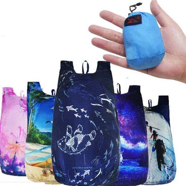 

outdoor lightweight nylon foldable backpack travel women waterproof ultralight backpacks folding bag man hiking 30l