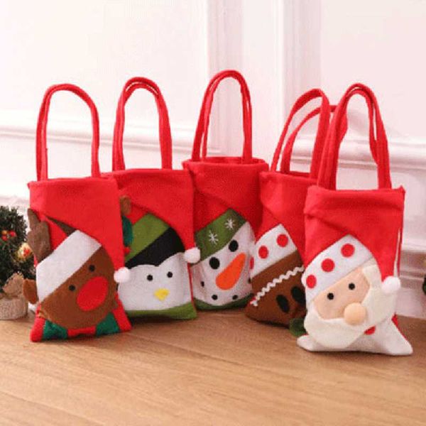 

christmas gift bags candy bags santa claus snowman elf classic design christmas tree hangings kids xmas gift candy