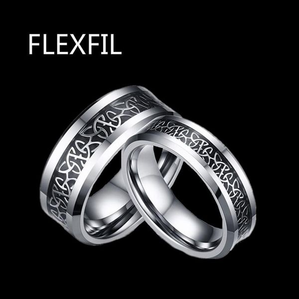 

flexfil men's ring tungsten ring for couple fashion wedding classic jewelry engagement party ring comfort fit ing, Silver