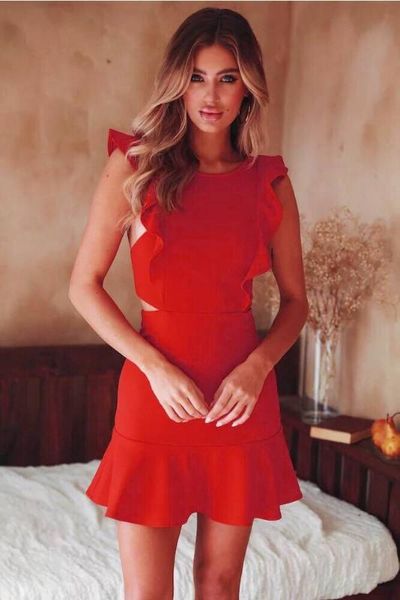 

casual dresses 3 colort bandage dress celebrity backless night club fashion women ruffles party mini, Black;gray