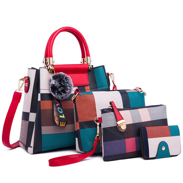 

women bag ladies hand bags handbags women bags for 2020 handbag pu composite bag 4pcs/set
