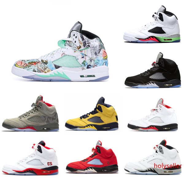 

горячие 5 5s крылья мужская баскетбольная обувь красный синий замша белый черный виноград мужские спортивные кроссовки дизайнерские кроссовк